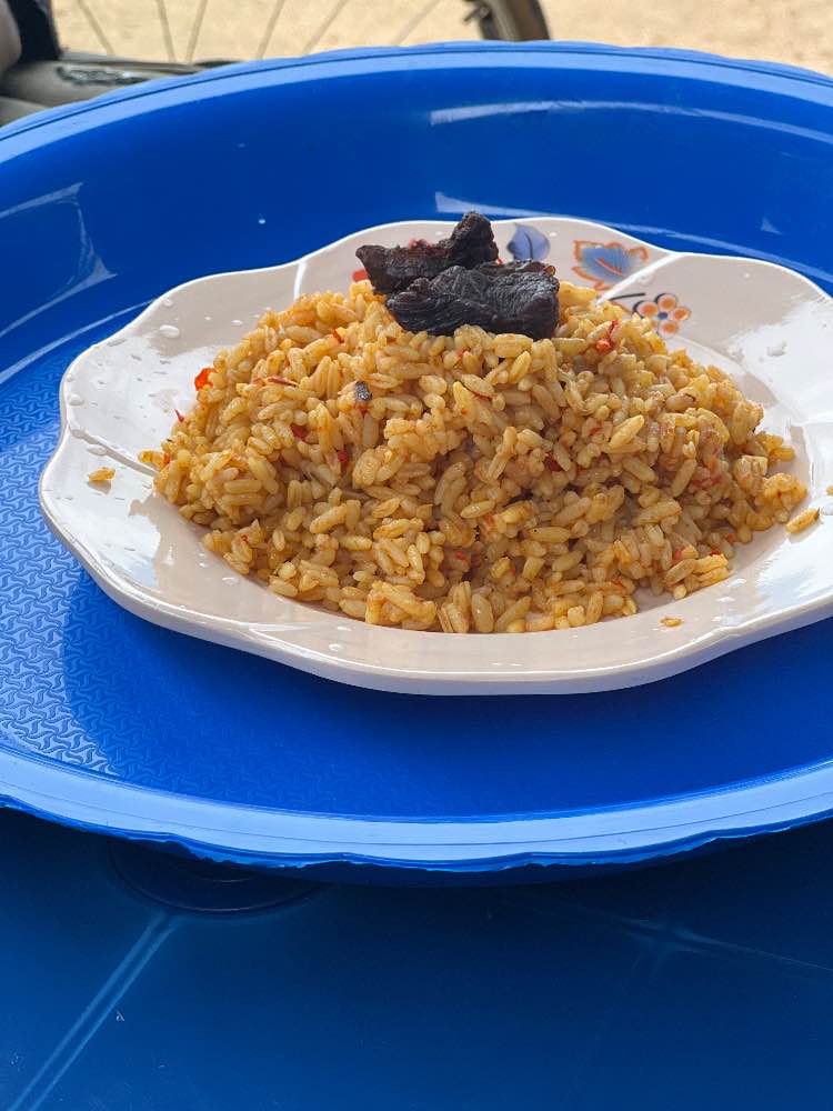 Jellof Rice with meats image - mobifoods